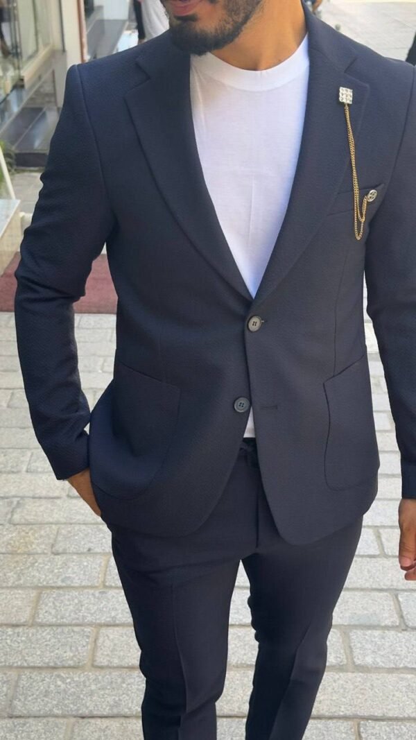Blue black suit